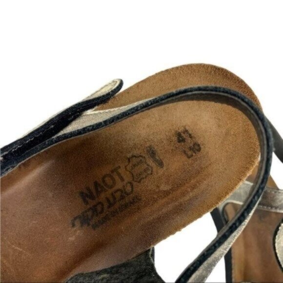 NAOT Gold Adjustable Wedge Sandal Strappy - Picture 3 of 6